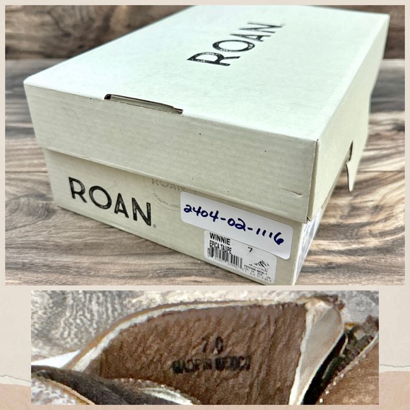 NIB Roan Bed Stu Winnie 7 37 Lace Up Gladiator Distressed Leather Sandal Taupe - Picture 10 of 11